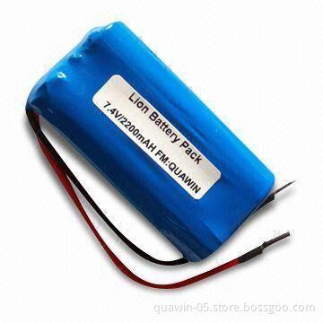 7.4V Li-ion Battery Pack with 2,000mAh Capacity